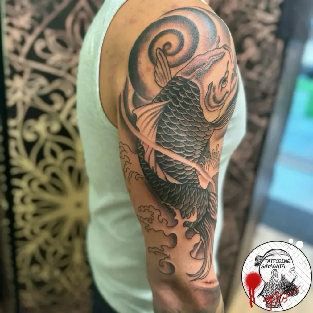 Koi Tattoo im japanischen Stil - Japanese Tattoo München